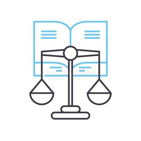 Legal Representation Line Icon Outline Symbol Vector Illustration