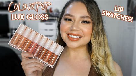 COLOURPOP LUX GLOSS LIP SWATCHES REVIEW Makeupbytreenz YouTube