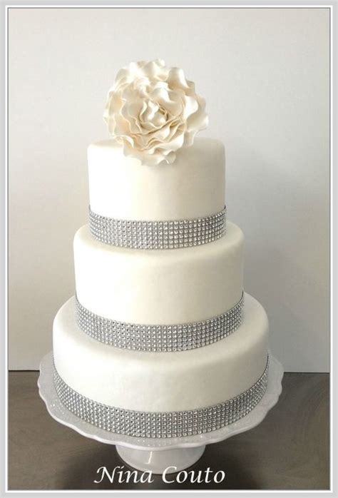 wedding cake blanc strass Photo de Gâteau Mariage Atelier des