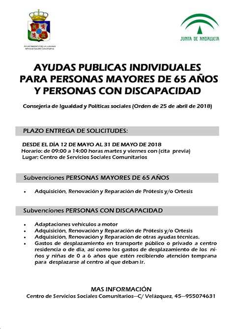 Ayudas P Blicas Individuales Para Personas Mayores De A Os Y