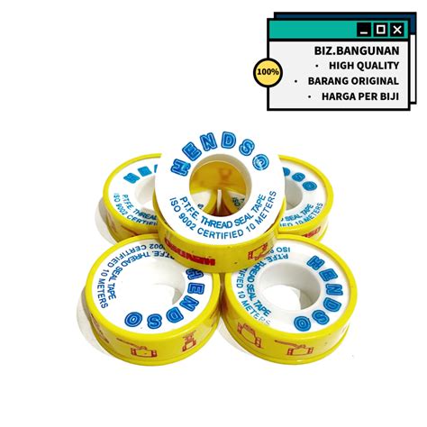 Jual SEAL TAPE 1 2 INCH 10 METER KUNING SEALTAPE PTFE ISOLASI PIPA