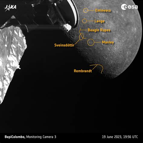 ESA A Trio Of Images Highlight BepiColombos Third Mercury Flyby