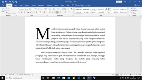 Cara Membuat Huruf Besar Di Awal Kalimat Pada Microsoft Word Ll Drop