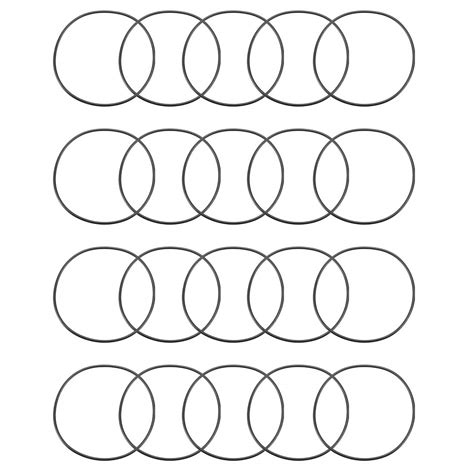 sourcing map 20 Stück Nitrilkautschuk O Ring Metrische Dichtung Gummi