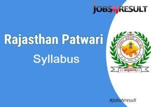 Rajasthan Patwari Syllabus Hindi Pdf Rsmssb Exam Pattern