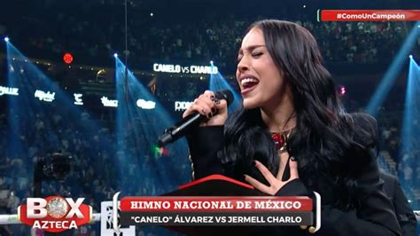 Te Amo M Xico Danna Paola Canta El Himno Nacional En La Pelea Del