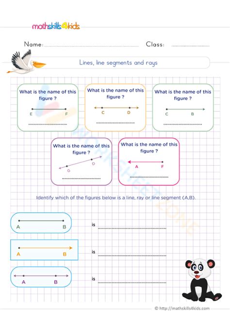 Lines Line Segments And Rays Worksheet