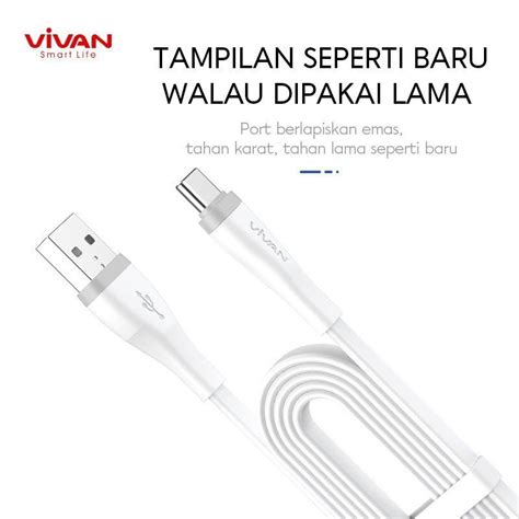 Jual VIVAN SC 200 Kabel Data USB Type C Panjang 2 Meter Fast Charging