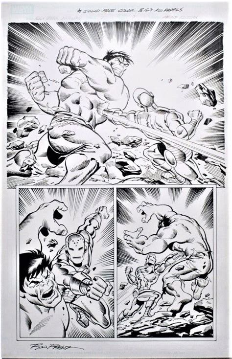 Ron FRENZ Sal BUSCEMA 2012 HULK SMASH AVENGERS 1 Pg 9 Vs IRON MAN