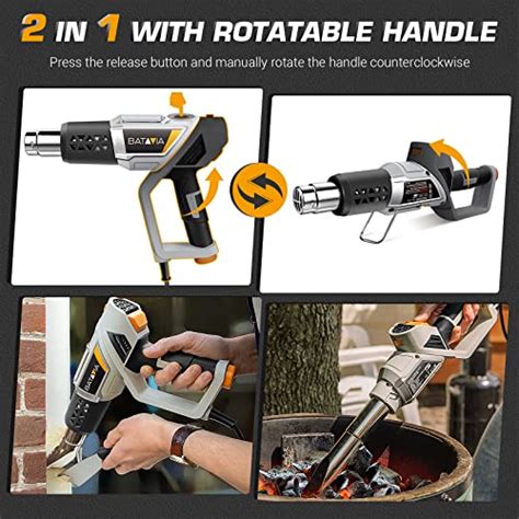 BATAVIA Heat Gun 2 In 1 Fast Heating Hot Air Gun 1500W 122 1112 50C 600C Overheat