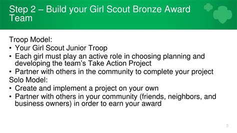 Ppt Girl Scout Bronze Award Guide For Community Projects Powerpoint