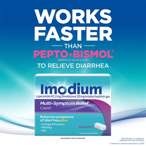 Imodium Multi Symptom Relief Anti Diarrheal Caplets Loperamide