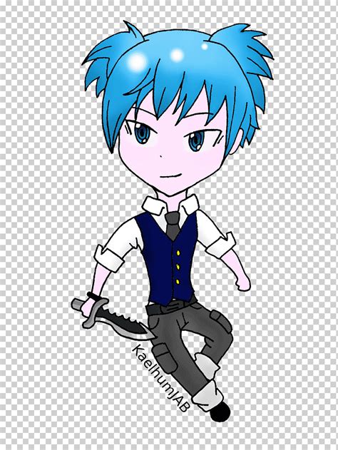 Nagisa Shiota Asesinato Aula Manga Chibi Asesinato Aula Azul Pelo