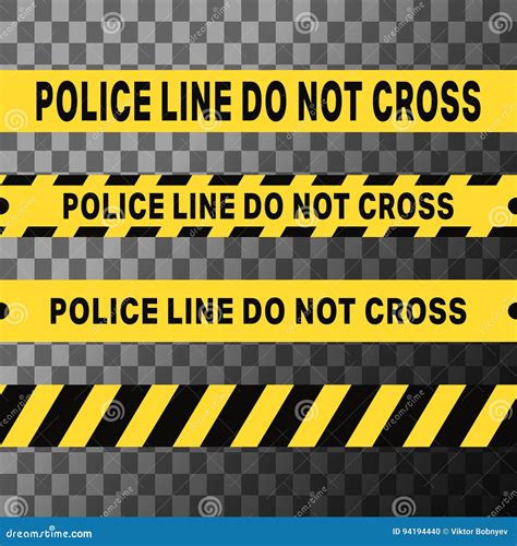 Police Line Do Not Cross Tapes Stock Vector Illustration Of Danger