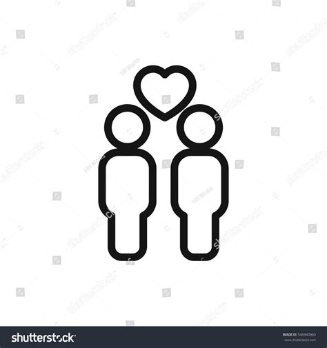 Gay Couple Icon Illustration Isolated Vector Stock Vector Royalty Free 546940960 Shutterstock