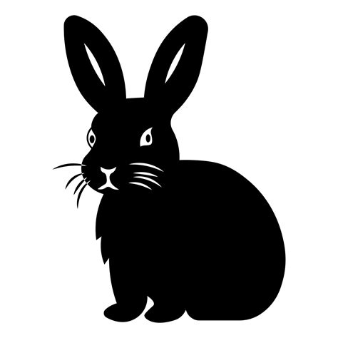 Black Vector Rabbit Icon Isolated On White Background 41413375 Vector