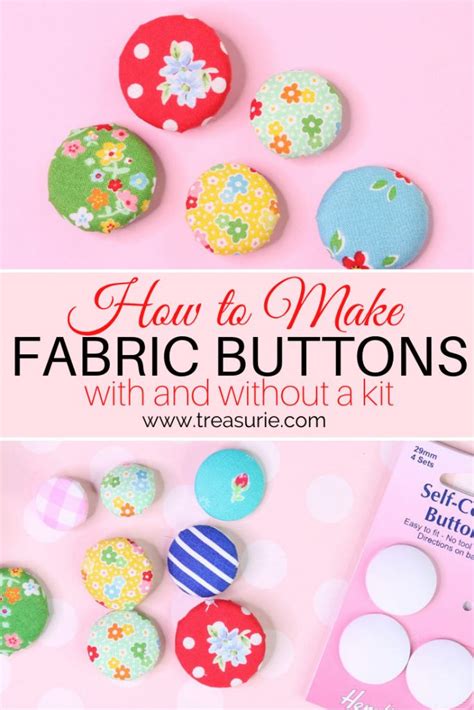 How To Make Fabric Buttons Kit And No Kit Treasurie