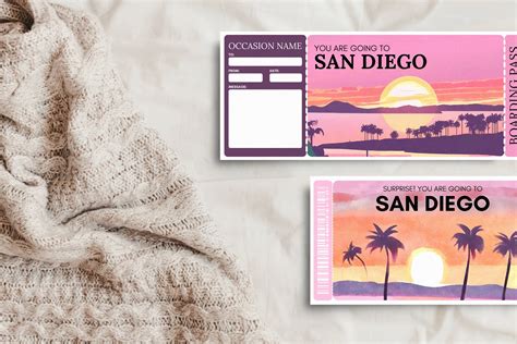 San Diego CA USA Trip Surprise Gift Ticket | SnapyBiz