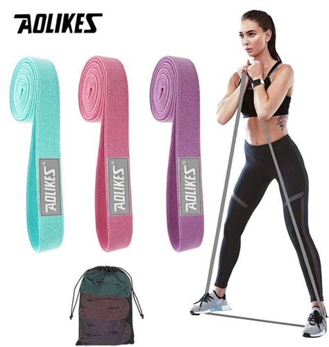 AOLIKES Booty Fabric Resistance Bands Set Hip Exercise Loops Elastic