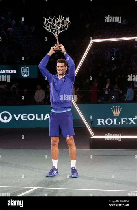 Novak Djokovic Srb During The Trophy Ceremony Of The Final Of The