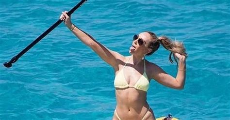 Bikini Clad Perrie Edwards Strikes A Pose As She Makes Paddleboarding Sexy Mirror Online