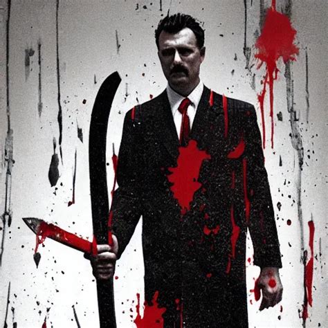 Igor Ghirkin Strelkov As The American Psycho Holding Stable Diffusion