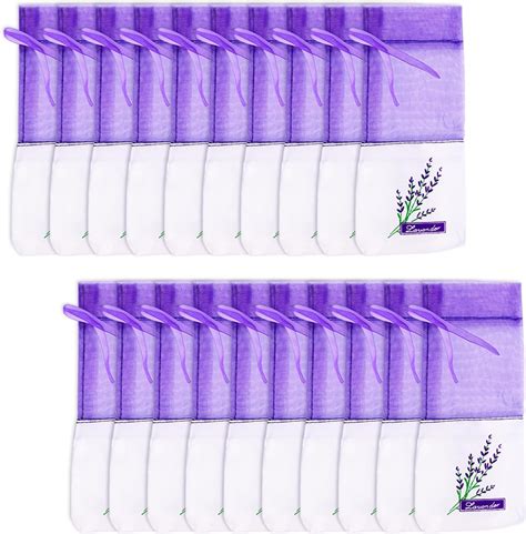 Vanyibro 20PCS Lavender Bag Empty Sachets Bag Dried Lavender Flowers