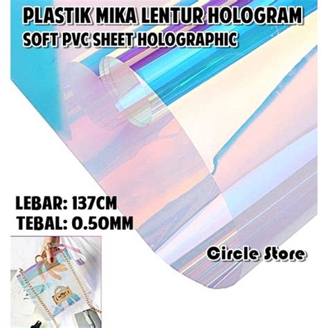 Jual Plastik Mika Lentur Pvc Holographic Clear Lebar Cm Tebal Mm