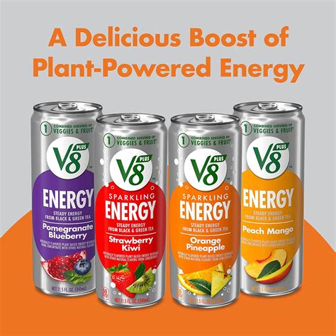 V8 +SPARKLING ENERGY Orange Pineapple Energy Drink - 11.5 FL OZ Can ...