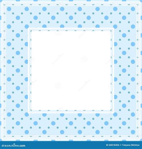 Blue Polka Dots Border Stock Vector Image