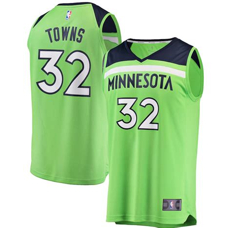 Fanatics Branded Karl Anthony Towns Minnesota Timberwolves Neon Green Fast Break Replica Jersey