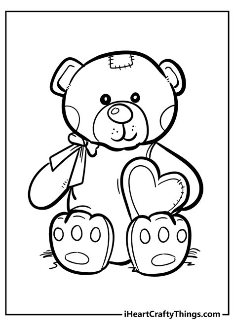 Teddy Bear Coloring Pages Free Pdf Printables