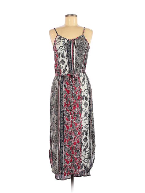 Knox Rose 100% Rayon Floral Paisley Red Casual Dress Size S - 62% off ...