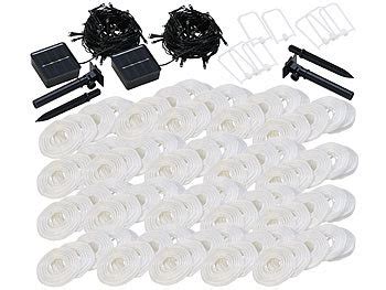 Lunartec Solar LED Gartendeko 2er Set Solar LED Lichterketten