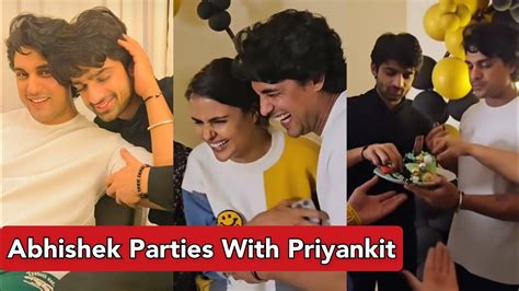 Priyanka Ankit Parties With Abhishek Kumar Udaariyaan Actors Reunite