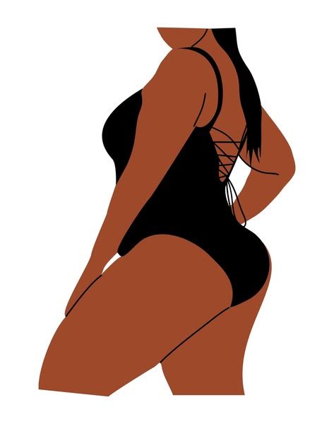 African Sexy Woman Red Lingerie Over Royalty Free Licensable Stock Illustrations Drawings
