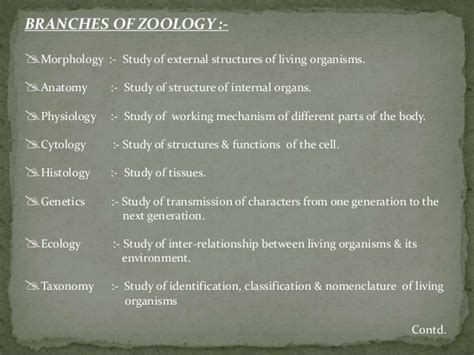 Introduction & branches of zoology