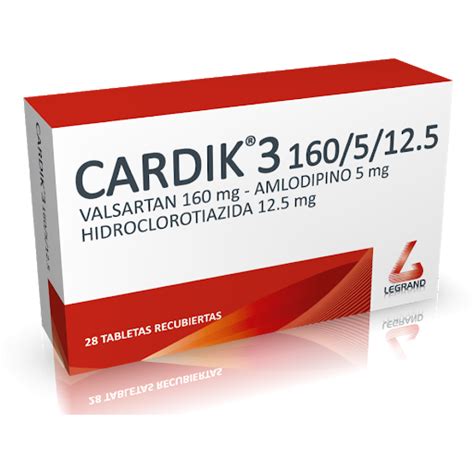 Cardik 3 160 5 12 5mg Caja X 28 Tabletas