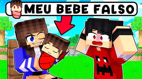 TROLLEI todos FINGINDO que TIVE um BEBÊ no Minecraft Miika YouTube