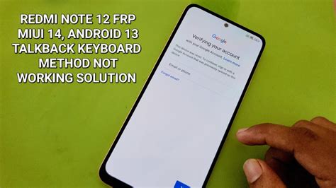 Redmi Note 12 FRP Bypass Android 13 MIUI 14 Redmi Note 12 Talkback