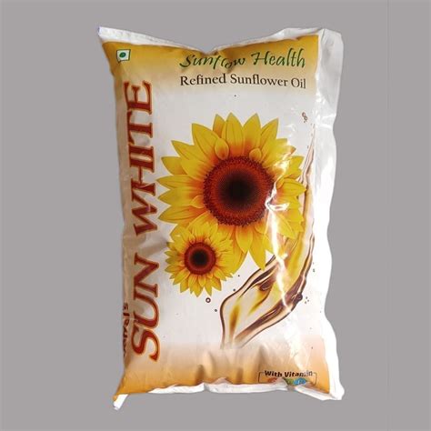 900 Ml Sun White Refined Sunflower Oil Packaging Size 500ml