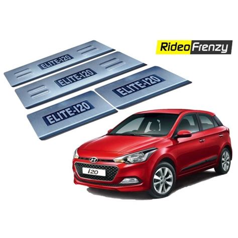 Buy Hyundai Elite I Stainless Steel Door Scuff Sill Plate With Blue