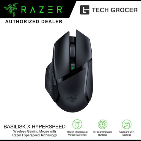 Razer Basilisk X Hyperspeed Wireless Optical Gaming Mouse Black