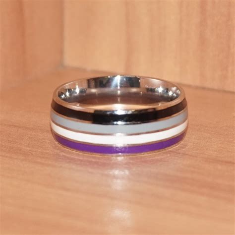 Asexual Pride Ring Etsy