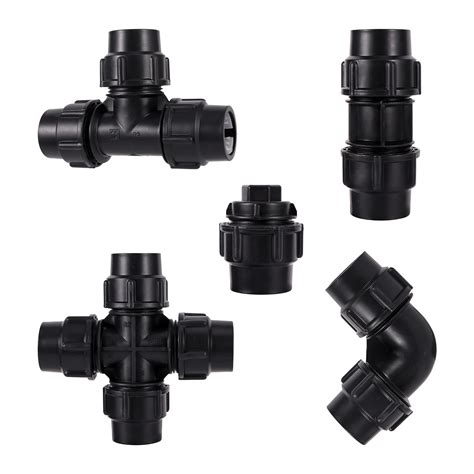 20 25 32 40 50mm Pl Stico Preto Conector R Pido Pvc Pe Tubo Mangueira