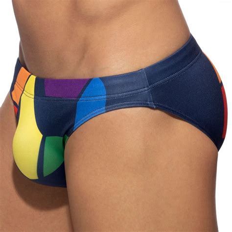 Addicted AD Rainbow Bikini Swim Brief Navy INDERWEAR