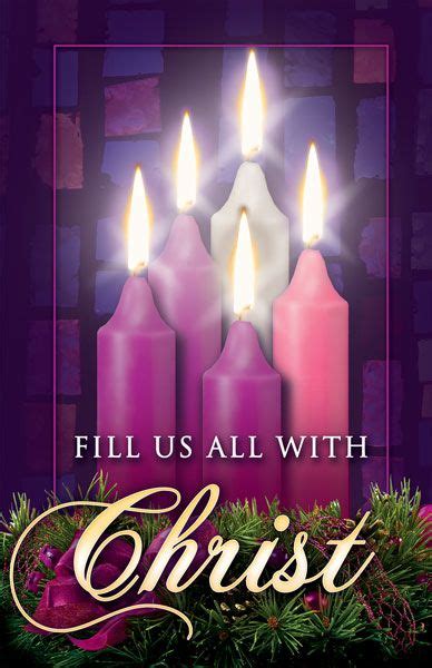 Church Bulletin 14 Advent Fill Us All With Christ Pack Of 100