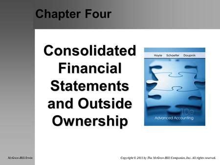 Chapter Four Consolidated Financial Statements And Outside Ownership