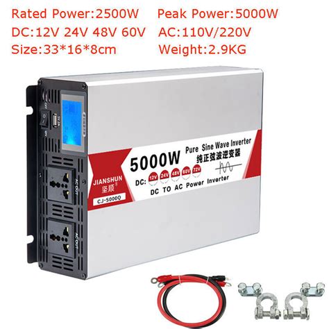 6000w 8000w Pure Sine Wave Inverter Power Converter 12v 24v 48v 60v 72v