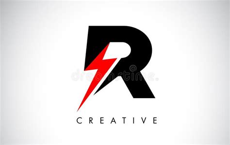 Parafuso De Logo Design With Lighting Thunder Da Letra De R Logotipo El